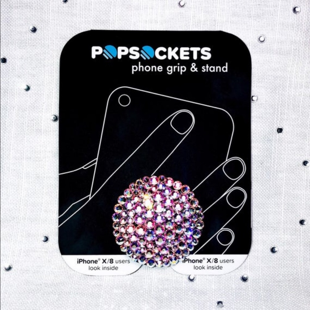 New Bling Pop Socket with Swarovski Crystals AB
